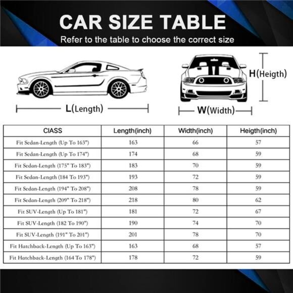 Car Cover for Automobiles All Weather Waterproof, Universal Fit Sedan Chevrolet - Picture 6 of 14